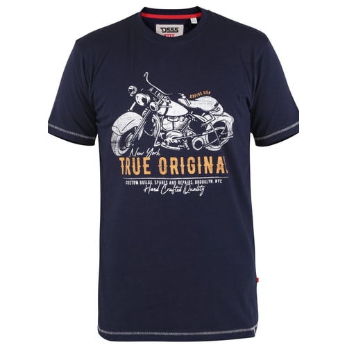 D555 Axbridge True Original Motorbike Printed T-Shirt